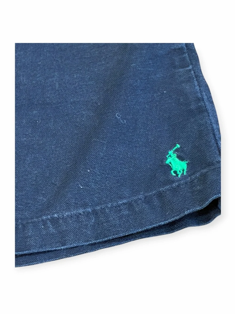 Ralph Lauren, Navy Shorts with Green Polo Emblem, Size 24 months